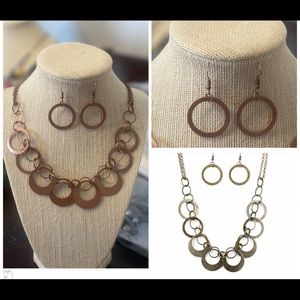 In Full Orbit Copper Necklace.